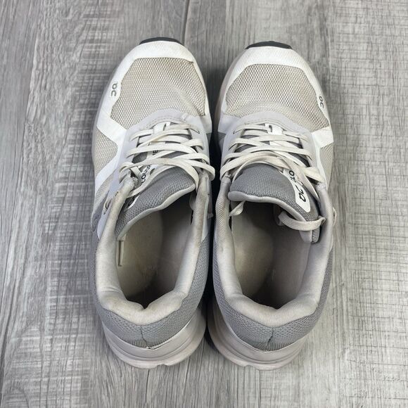 On Cloud Running Sneaker Women Size 6 White Grey Cloudrunner Running Gym Shoes M - Picture 6 of 10